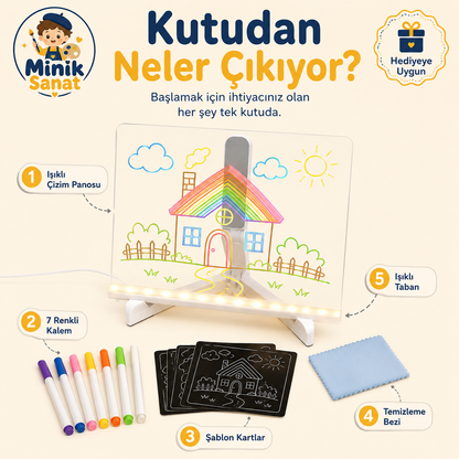 Minik Sanat Işıklı Çizim Panosu