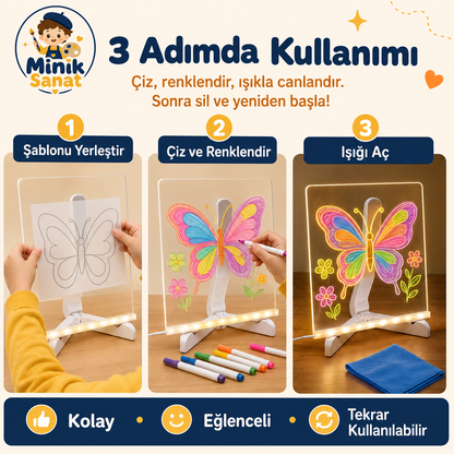 Minik Sanat Işıklı Çizim Panosu